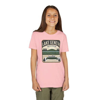 Vintage Lake Geneva Unisex Youth Short Sleeve Tee