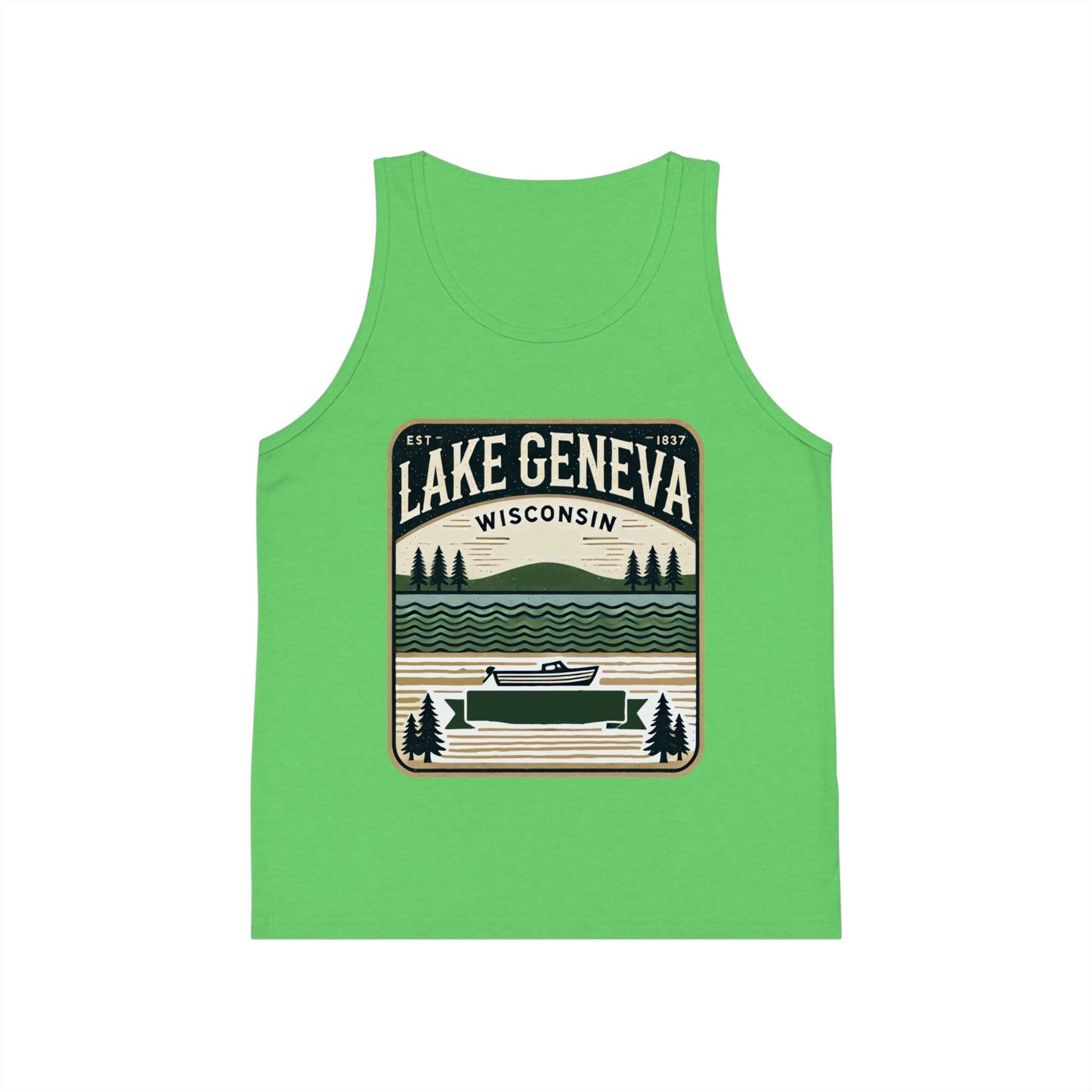 Vintage Lake Geneva Unisex Kids Jersey Tank Top