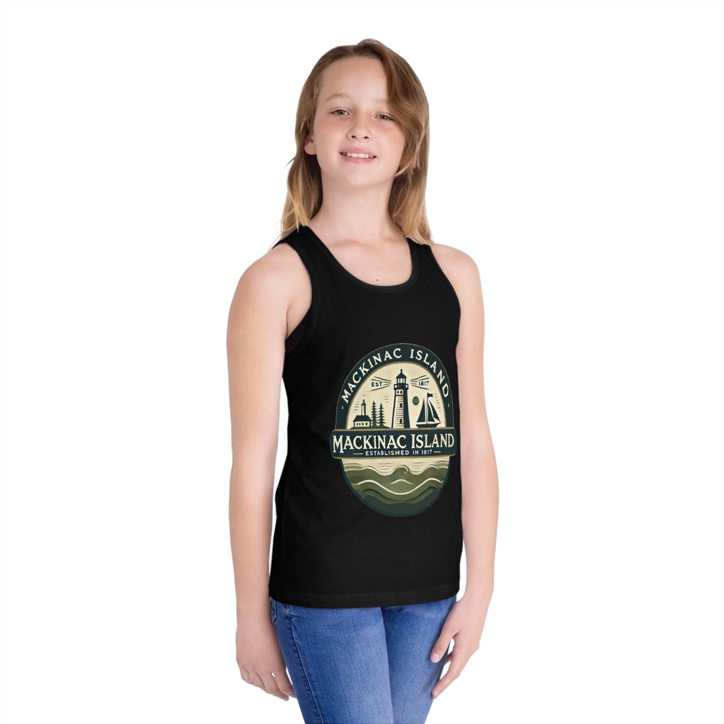 Vintage Mackinac Island Unisex Kids Jersey Tank Top