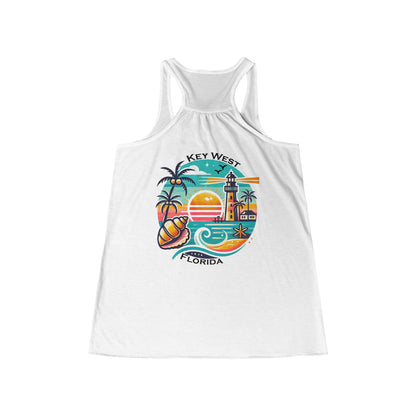 Vibrant Key West Women's Flowy Racerback Tank