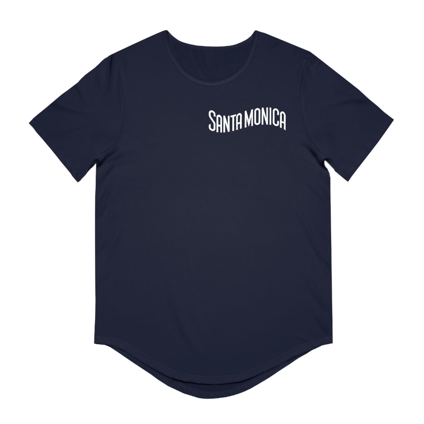 Vibrant Santa Monica Men's Jersey Curved Hem Tee