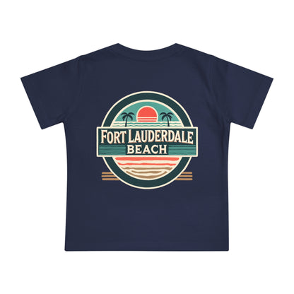 Vintage Fort Lauderdale Unisex Baby Short Sleeve T-Shirt