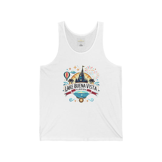 Adventurous Lake Buena Vista Unisex Jersey Tank