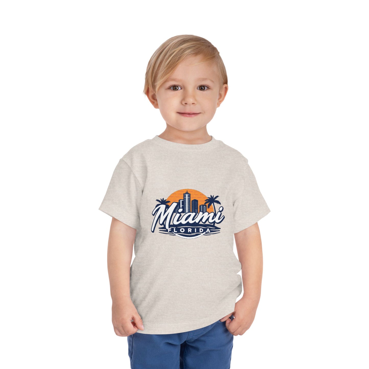 Retro Miami Unisex Toddler Short Sleeve Tee