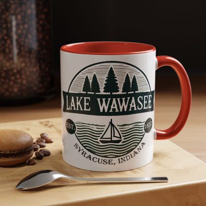 Vintage Lake Wawasee Accent Coffee Mug