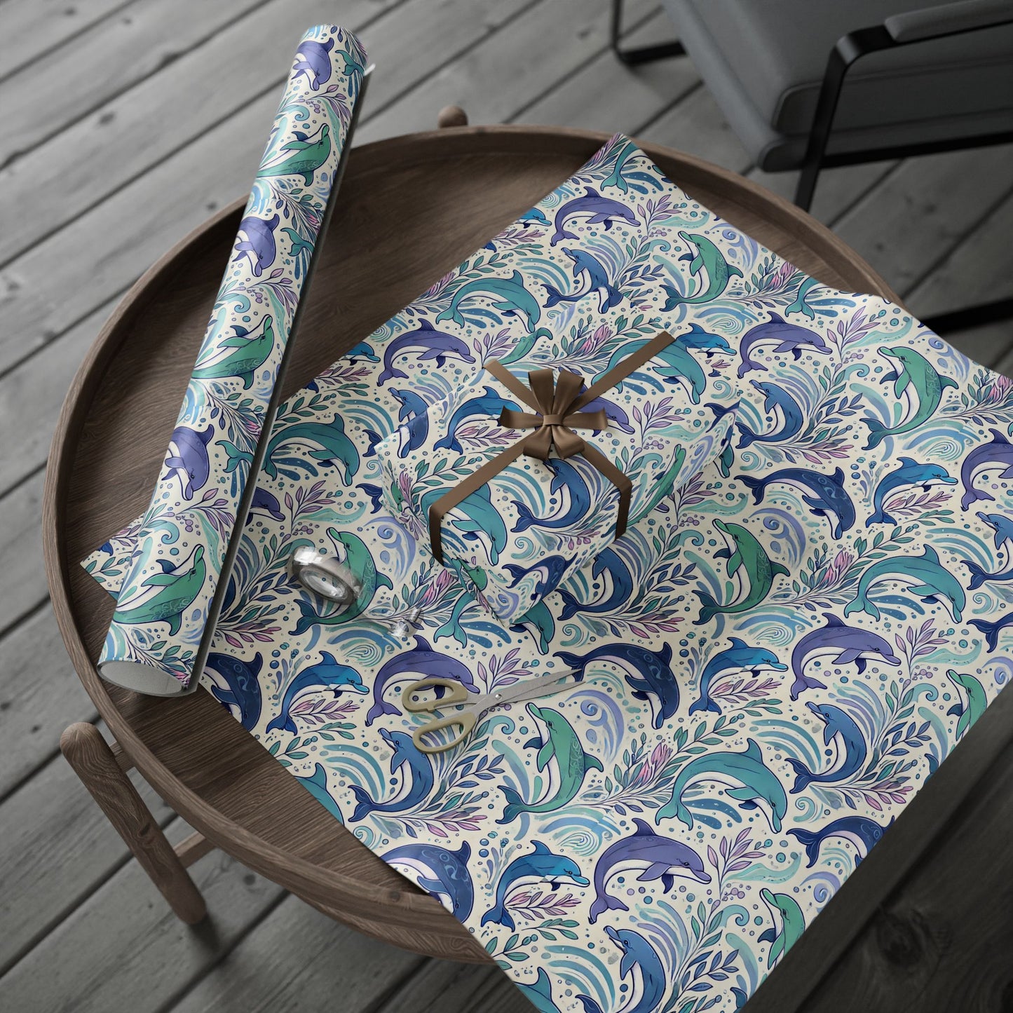 Dolphin Print Wrapping Paper