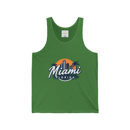 Retro Miami Unisex Jersey Tank