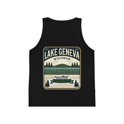 Vintage Lake Geneva Unisex Kids Jersey Tank Top