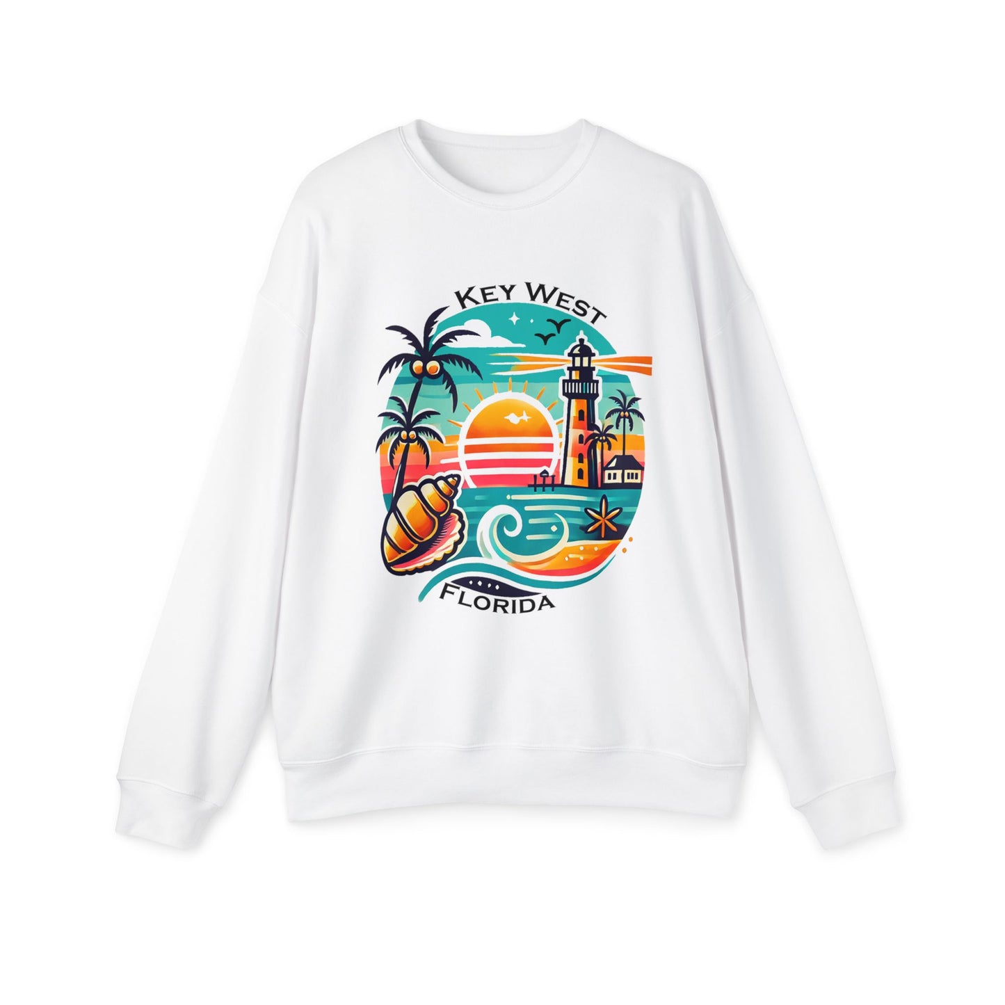 Vibrant Key West Unisex Drop Shoulder Sweatshirt