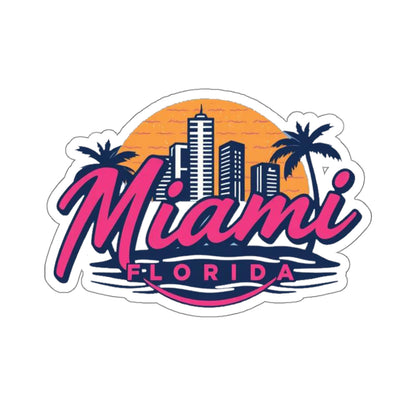 Retro Miami Kiss-Cut Sticker