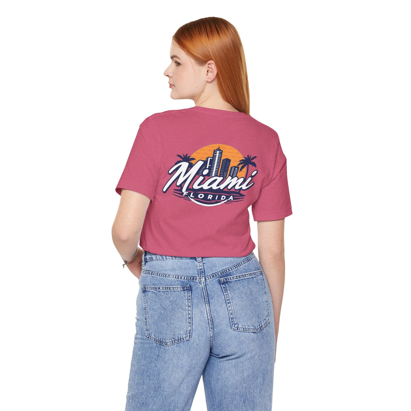 Retro Miami Unisex Jersey Short Sleeve Tee