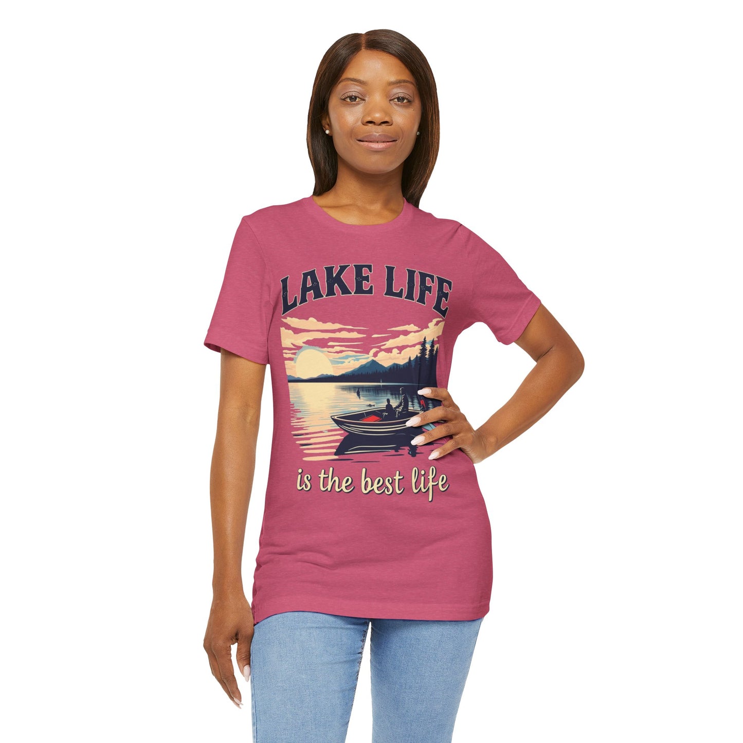 Lake Life is the Best Life Unisex Jersey Short Sleeve Tee