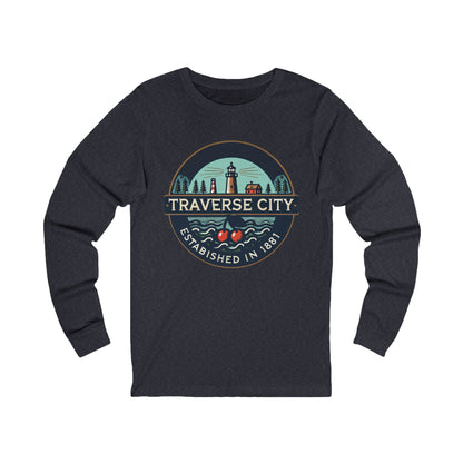 Vintage Traverse City Unisex Jersey Long Sleeve Tee