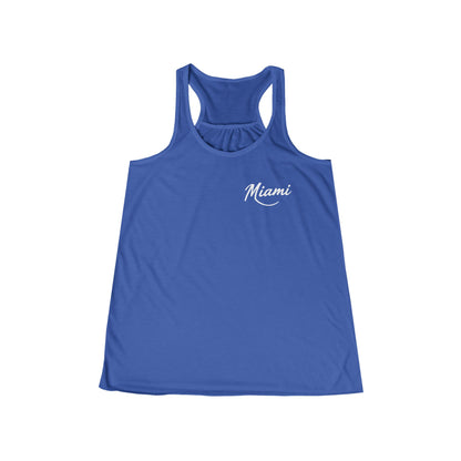 Retro Miami Women's Flowy Racerback Tank