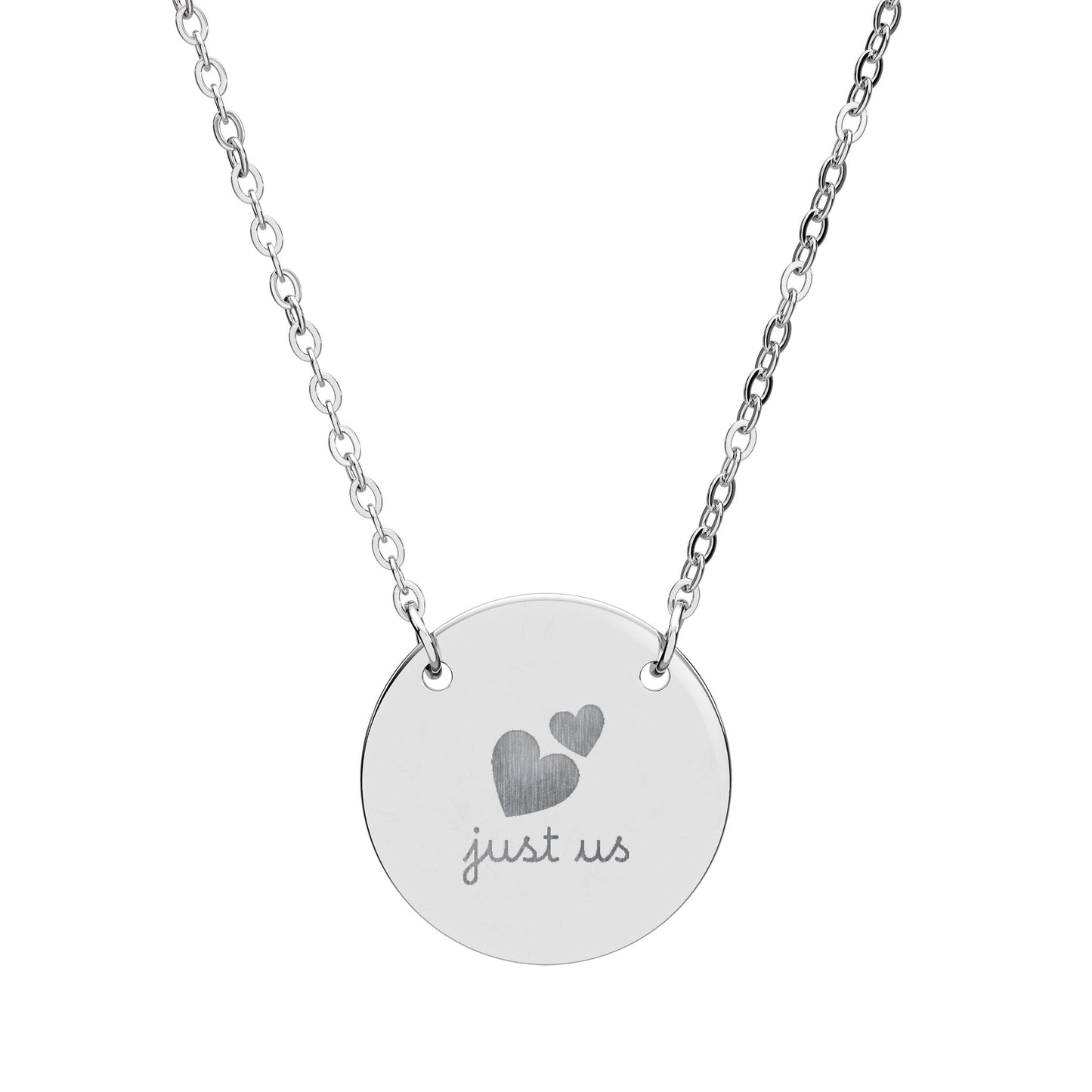 Just Us — Engraved Circle Necklace
