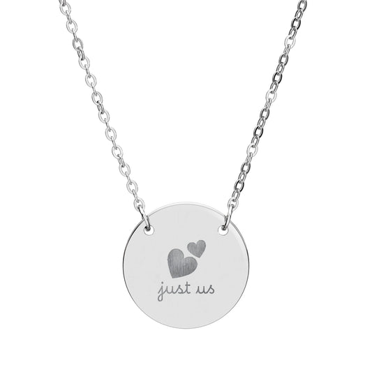 Just Us — Engraved Circle Necklace
