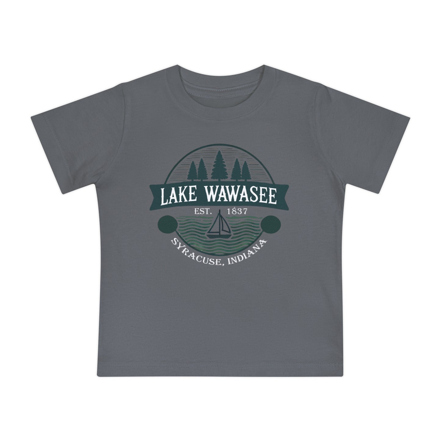 Vintage Lake Wawasee Unisex Baby Short Sleeve T-Shirt