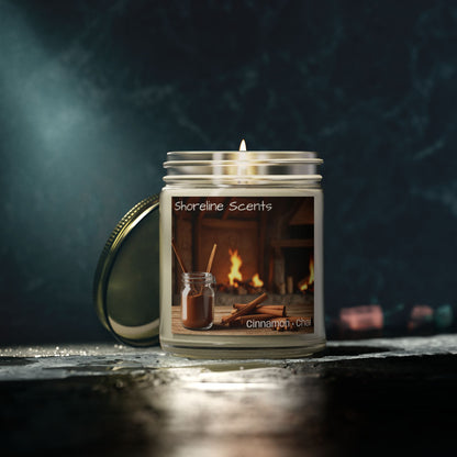 Cinnamon + Chai Scented Coconut Apricot Wax Candle