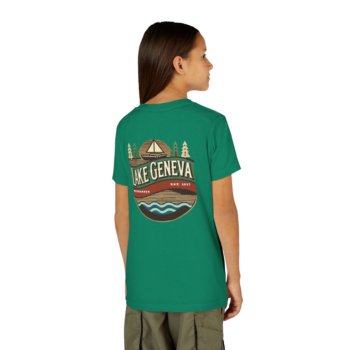 Retro Lake Geneva Unisex Youth Short Sleeve Tee