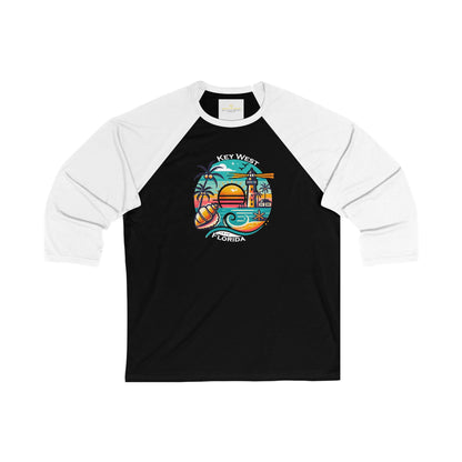 Vibrant Key West Men's 3/4 Sleeve Baseball Tee