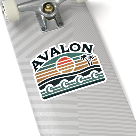 Retro Avalon Kiss-Cut Sticker