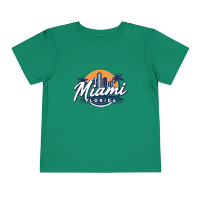 Retro Miami Unisex Toddler Short Sleeve Tee