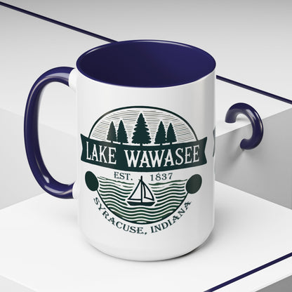 Vintage Lake Wawasee Accent Coffee Mug