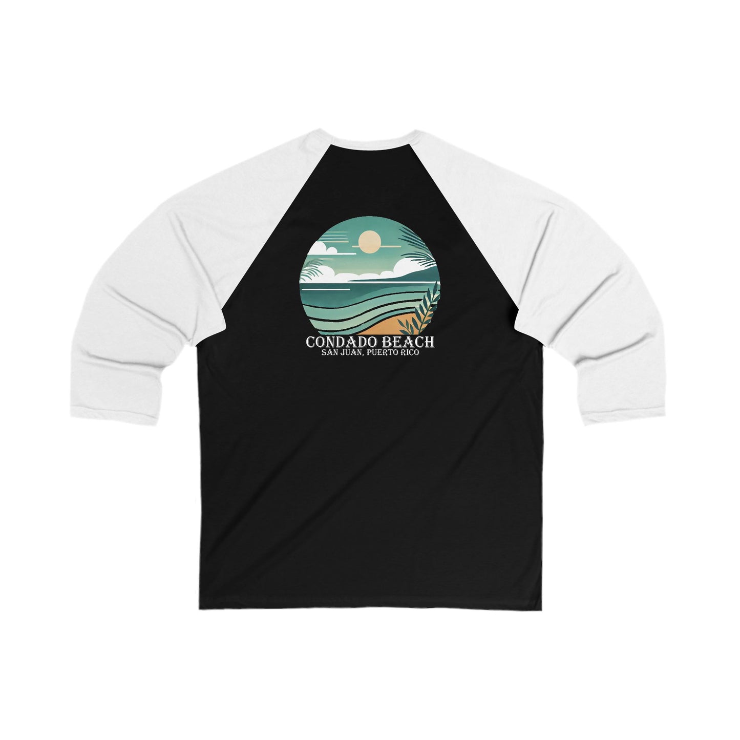 Coastal Vibes Condado Beach Men's 3/4 Sleeve Baseball Tee