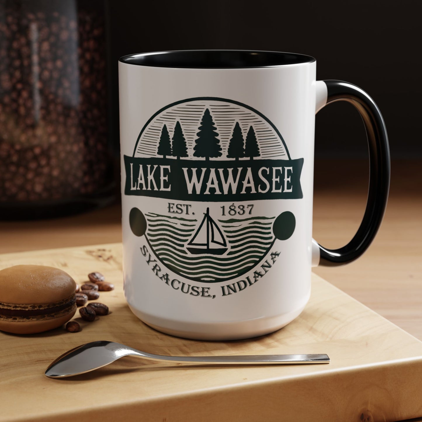 Vintage Lake Wawasee Accent Coffee Mug