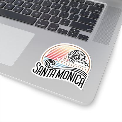Vibrant Santa Monica Kiss-Cut Sticker