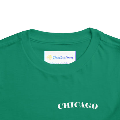 Mystery Noir Chicago Skyline Sunset Unisex Toddler Short Sleeve Tee