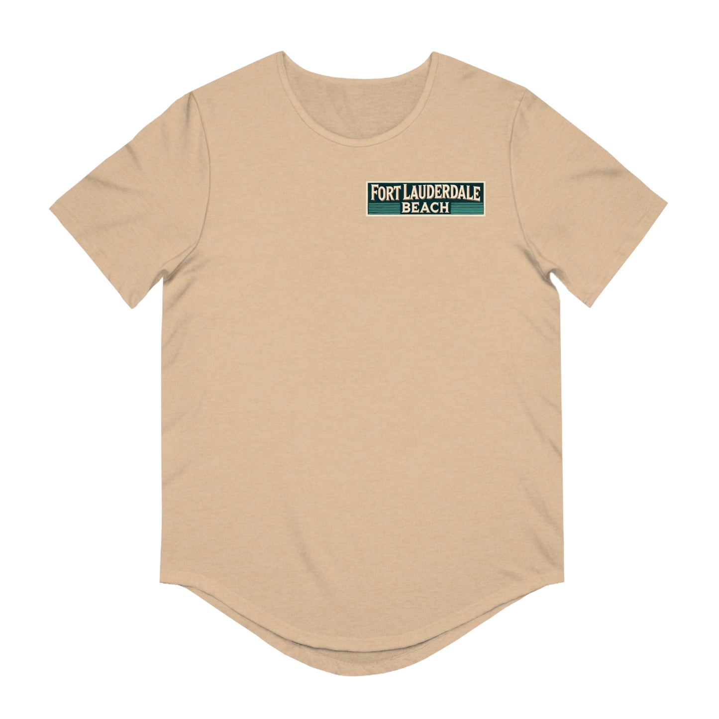 Vintage Fort Lauderdale Men's Jersey Curved Hem Tee