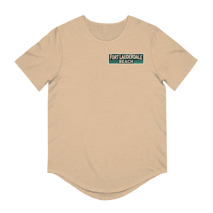 Vintage Fort Lauderdale Men's Jersey Curved Hem Tee