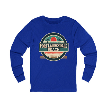 Vintage Fort Lauderdale Unisex Jersey Long Sleeve Tee