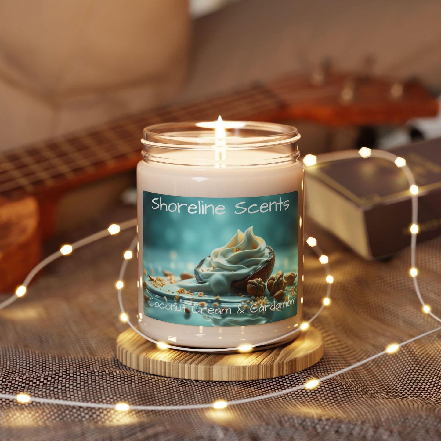 Coconut Cream & Cardamom Scented Candle (Soy Wax)