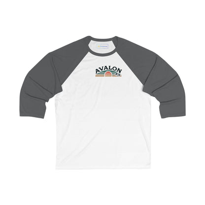 Retro Avalon Sunset Men's 3/4 Sleeve Baseball Tee