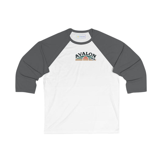Retro Avalon Sunset Men's 3/4 Sleeve Baseball Tee