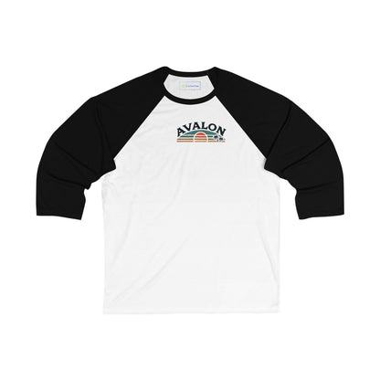 Retro Avalon Sunset Men's 3/4 Sleeve Baseball Tee