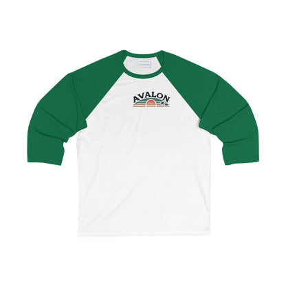 Retro Avalon Sunset Men's 3/4 Sleeve Baseball Tee