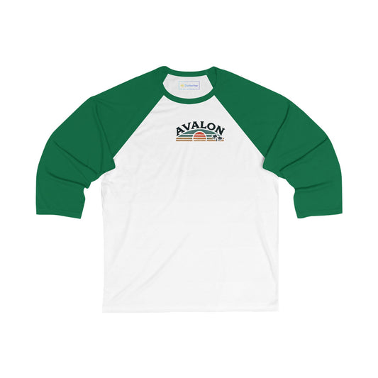Retro Avalon Sunset Men's 3/4 Sleeve Baseball Tee