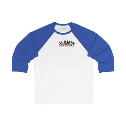 Retro Avalon Sunset Men's 3/4 Sleeve Baseball Tee