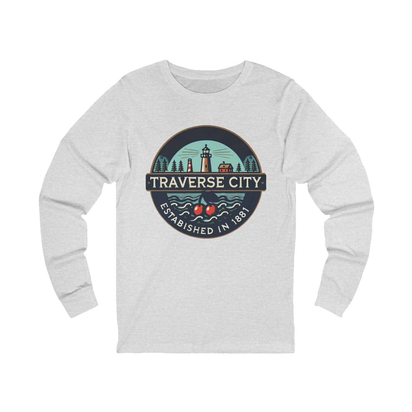 Vintage Traverse City Unisex Jersey Long Sleeve Tee