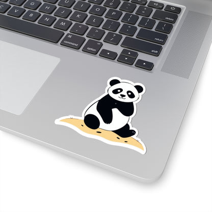 Beach Panda Kiss-Cut Sticker