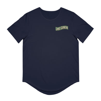 Retro Lake Geneva Men's Jersey Curved Hem Tee