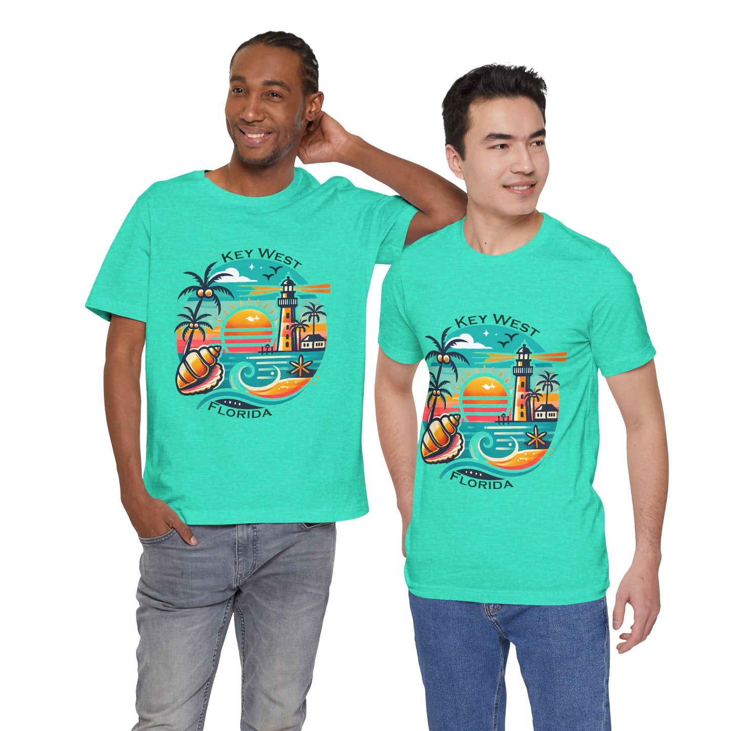 Vibrant Key West Jersey Short Sleeve Tee