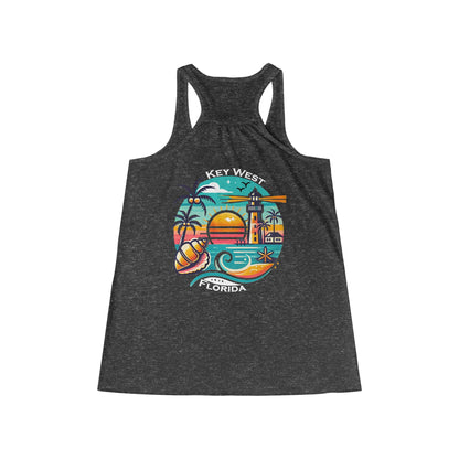 Vibrant Key West Women's Flowy Racerback Tank