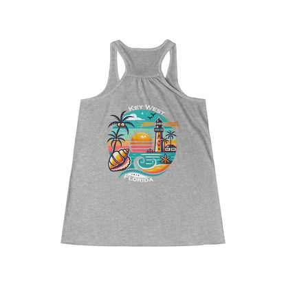 Vibrant Key West Women's Flowy Racerback Tank
