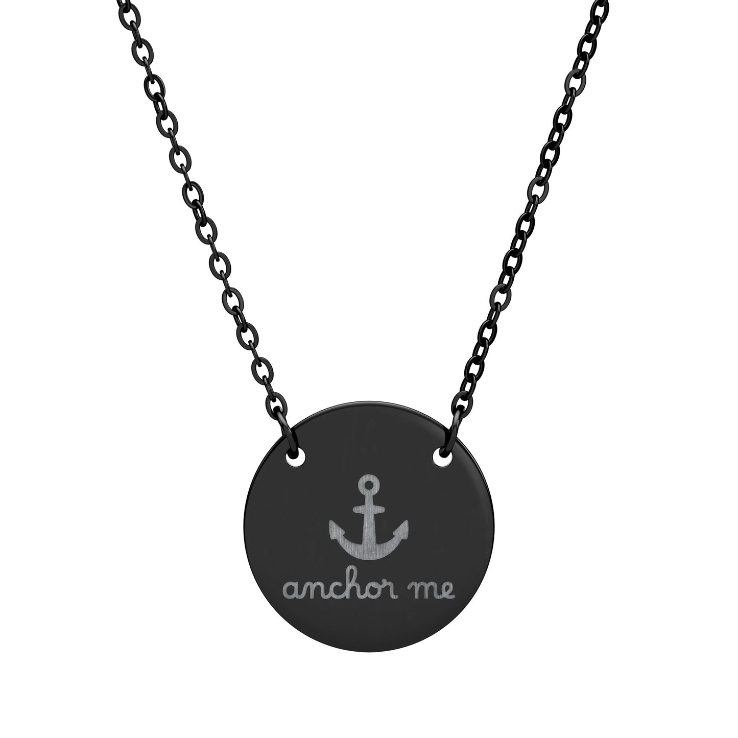Anchor Me — Engraved Circle Necklace