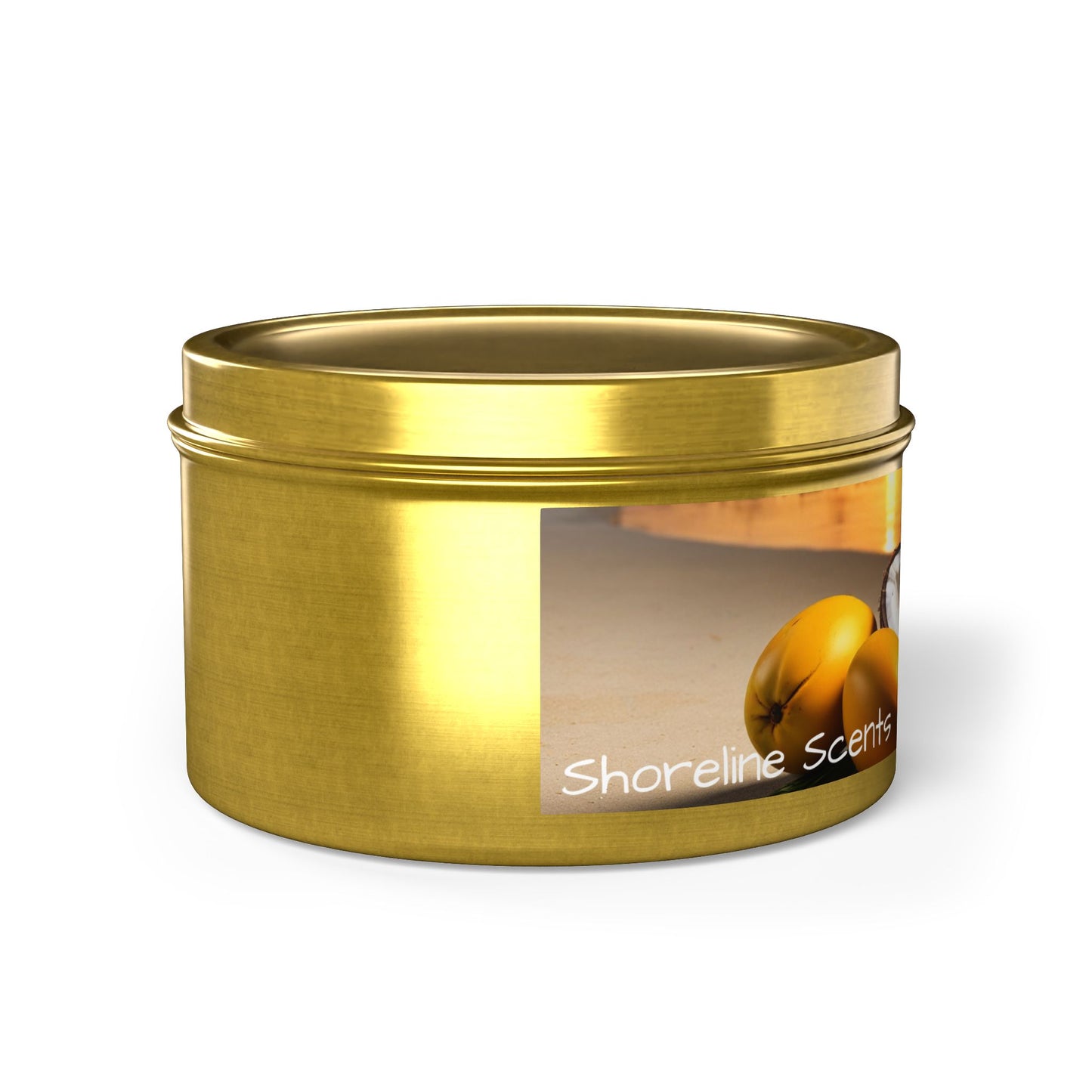 Mango + Coconut Scented Rustic Tin Candle