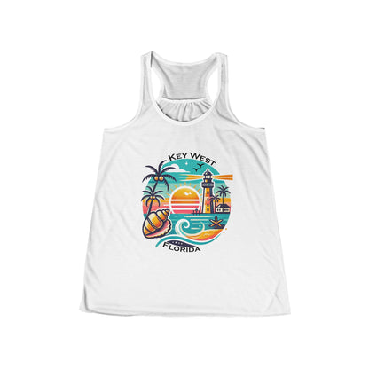 Vibrant Key West Women's Flowy Racerback Tank